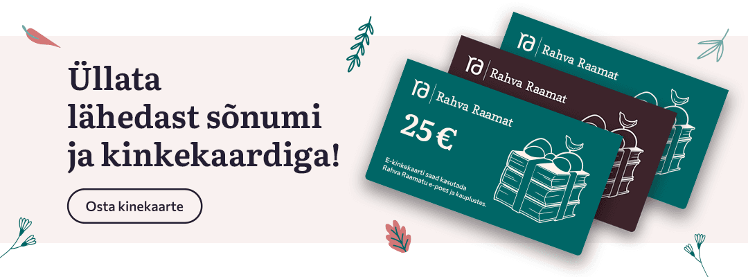 Rahva Raamatu kinkekaardid! Paberkinkekaartide on fikseeritud summaga, e-kinkekaardile saad valida sobiva summa 100 € piires.