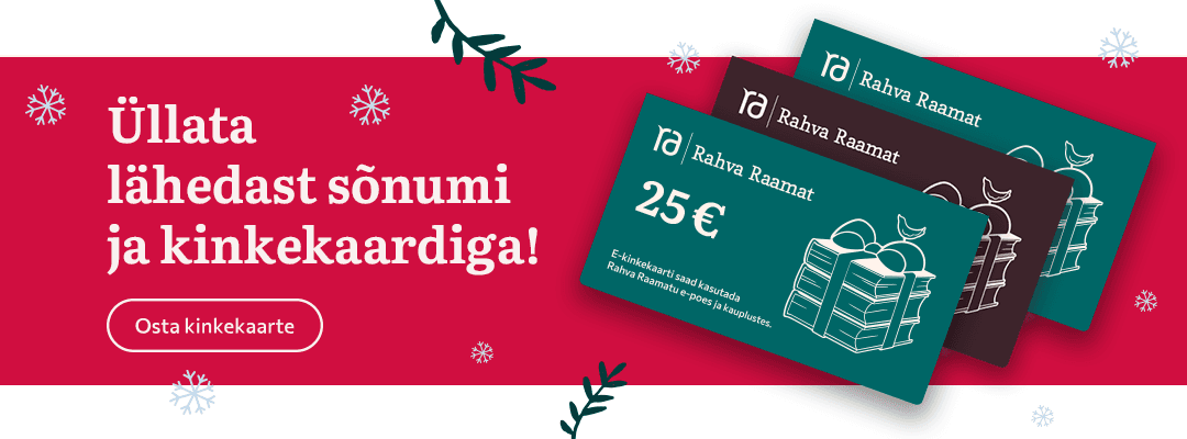 Rahva Raamatu kinkekaardid! Paberkinkekaartide on fikseeritud summaga, e-kinkekaardile saad valida sobiva summa 100 € piires.