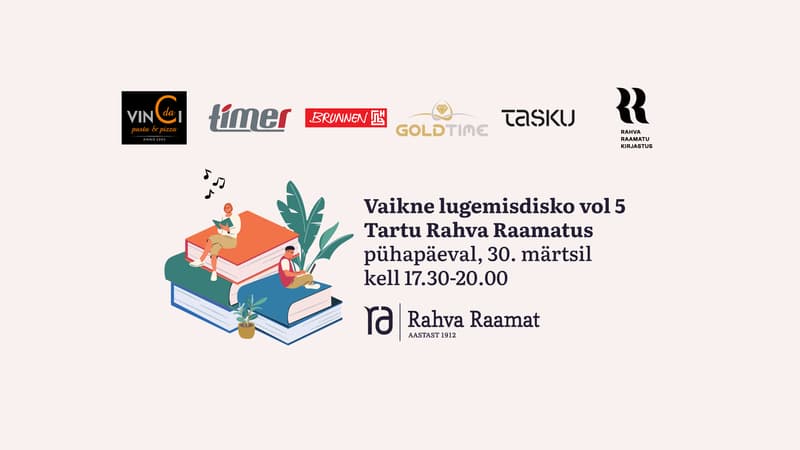 Vaikne lugemisdisko vol 5 Tartu Rahva Raamatus