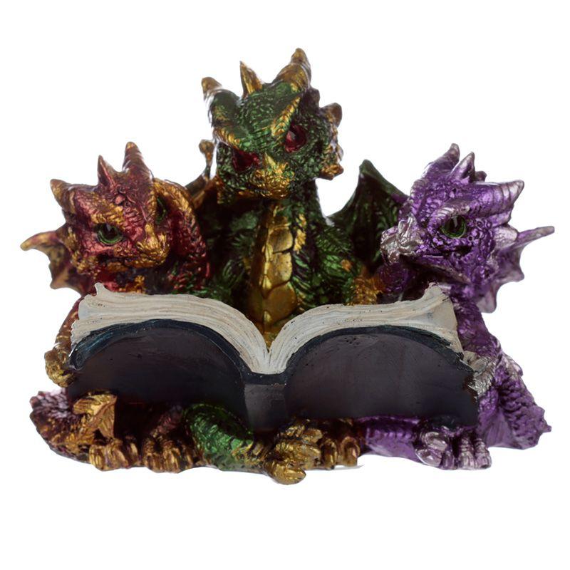 Dekoratiivkuju Elements Triple Baby Dragons Reading