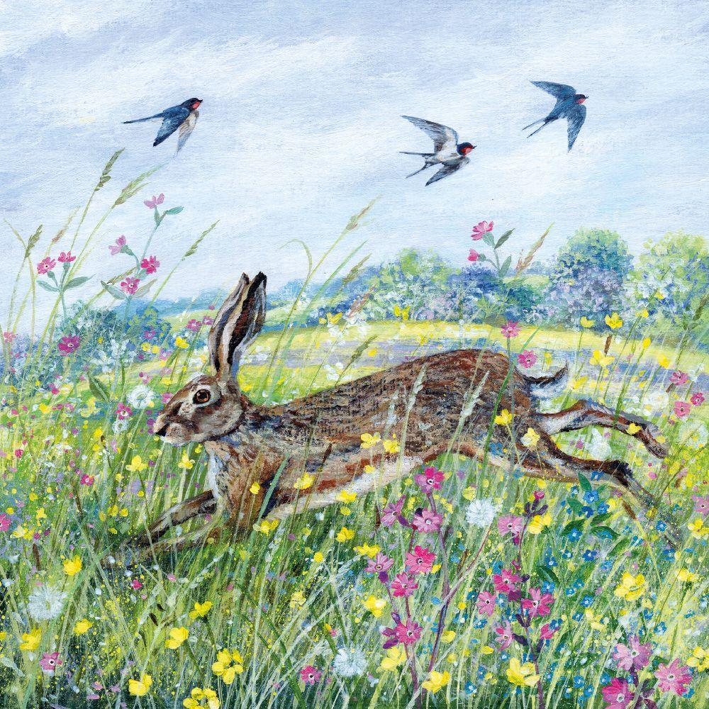 Õnnitluskaart Hare and Swallows
