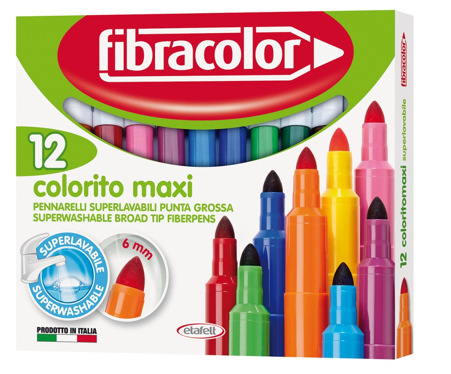 Viltpliiats Fibracolor Colorito Maxi 12 värvi