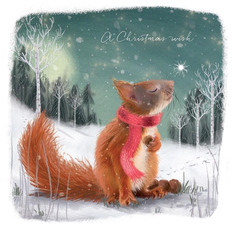 Jõulukaartide komplekt Squirrel Wishing, 10tk
