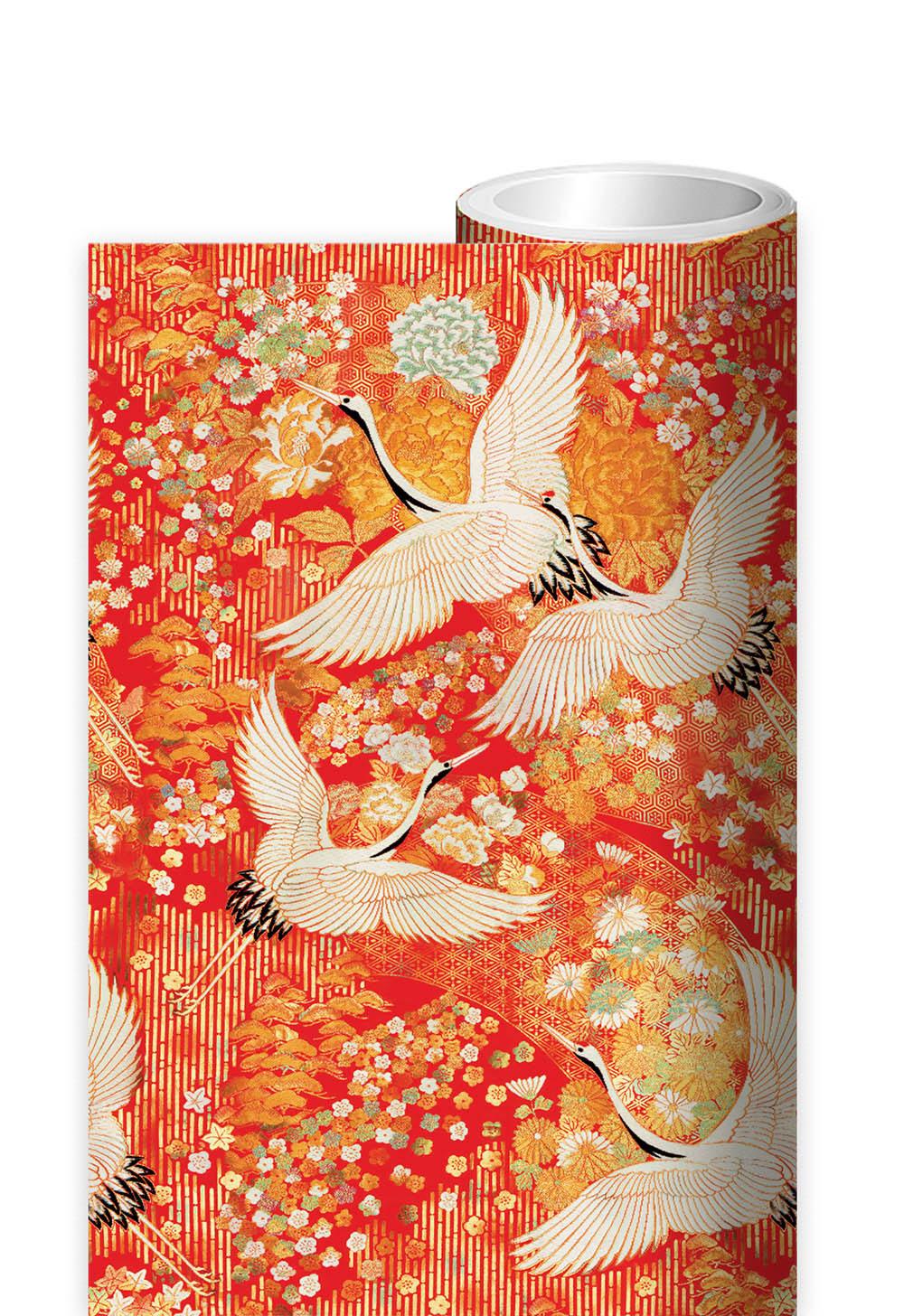 Pakkepaber Kimono Cranes rullis, 70x300cm