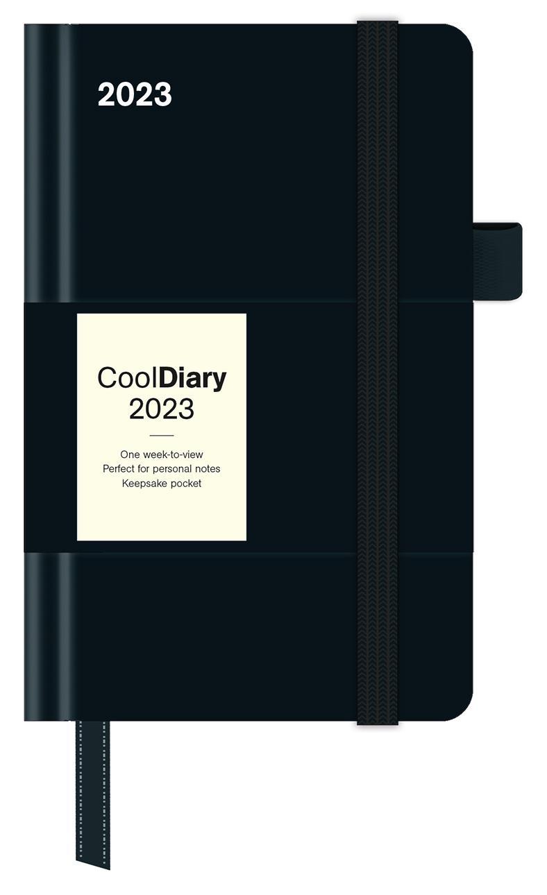 2023 kalendermärkmik CoolDiary: Black/Black, 9x14cm