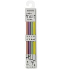 Harilikud pliiatsid Bookaroo, pastels, 4tk