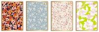 Kaustik A5 60 lehte, 70g, 5x5ruutu, Metallic Floral assortii, Interdruk