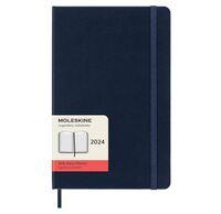 Moleskine 12M (2024) Daily Diary Large, Sapphire Blue, Hard Cover