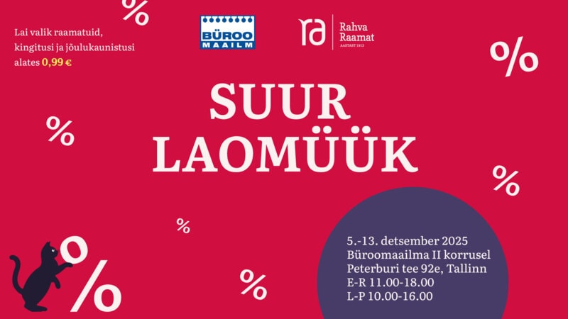 Rahva Raamatu suur laomüük Büroomaailmas 5.-20.12.25