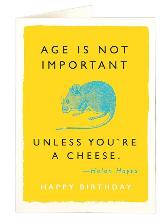 Õnnitluskaart Age & Cheese