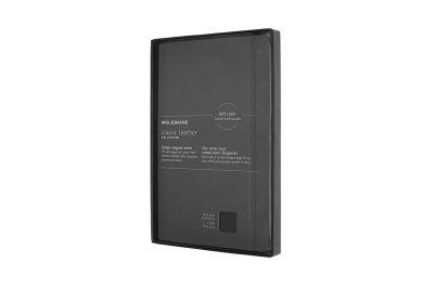 Moleskine Notebook Leather Large Ruled Black SoftcCOVER BOX