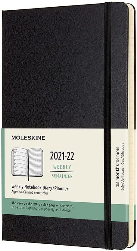 Moleskine 18M (07.21-2022) Weekly Notebook Large BLACK