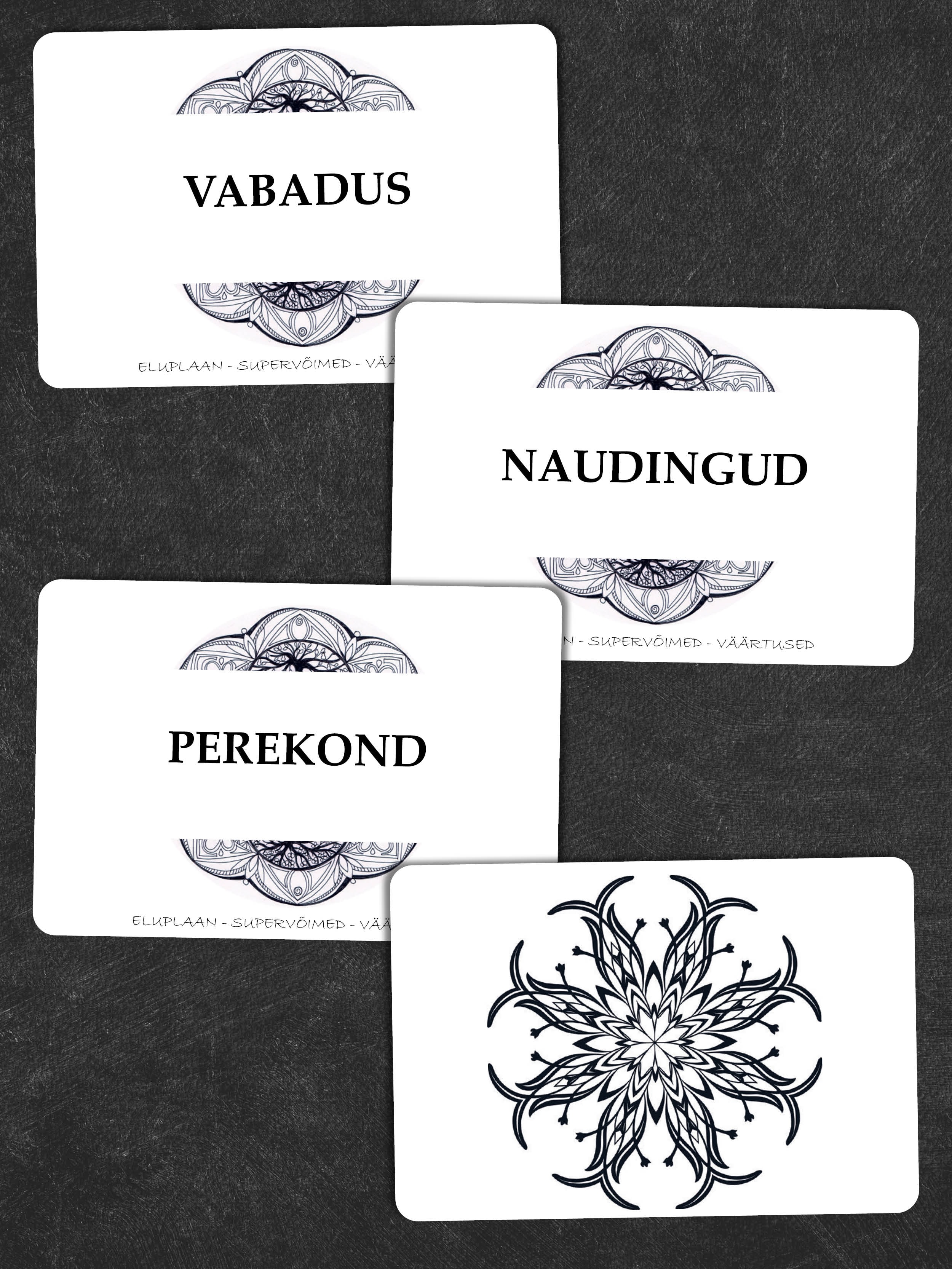 Supervõimed väärtused mäng, coachingu ja arengukaardid