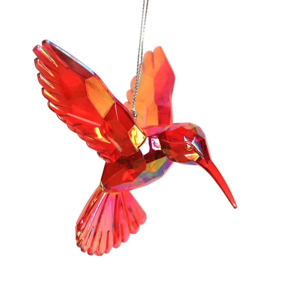 Rippuv kaunistus Acrylic Hummingbird, Red