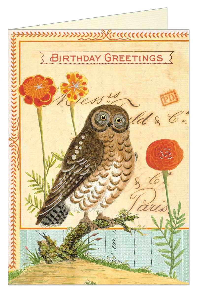 Õnnitluskaart Happy Birthday, Owl