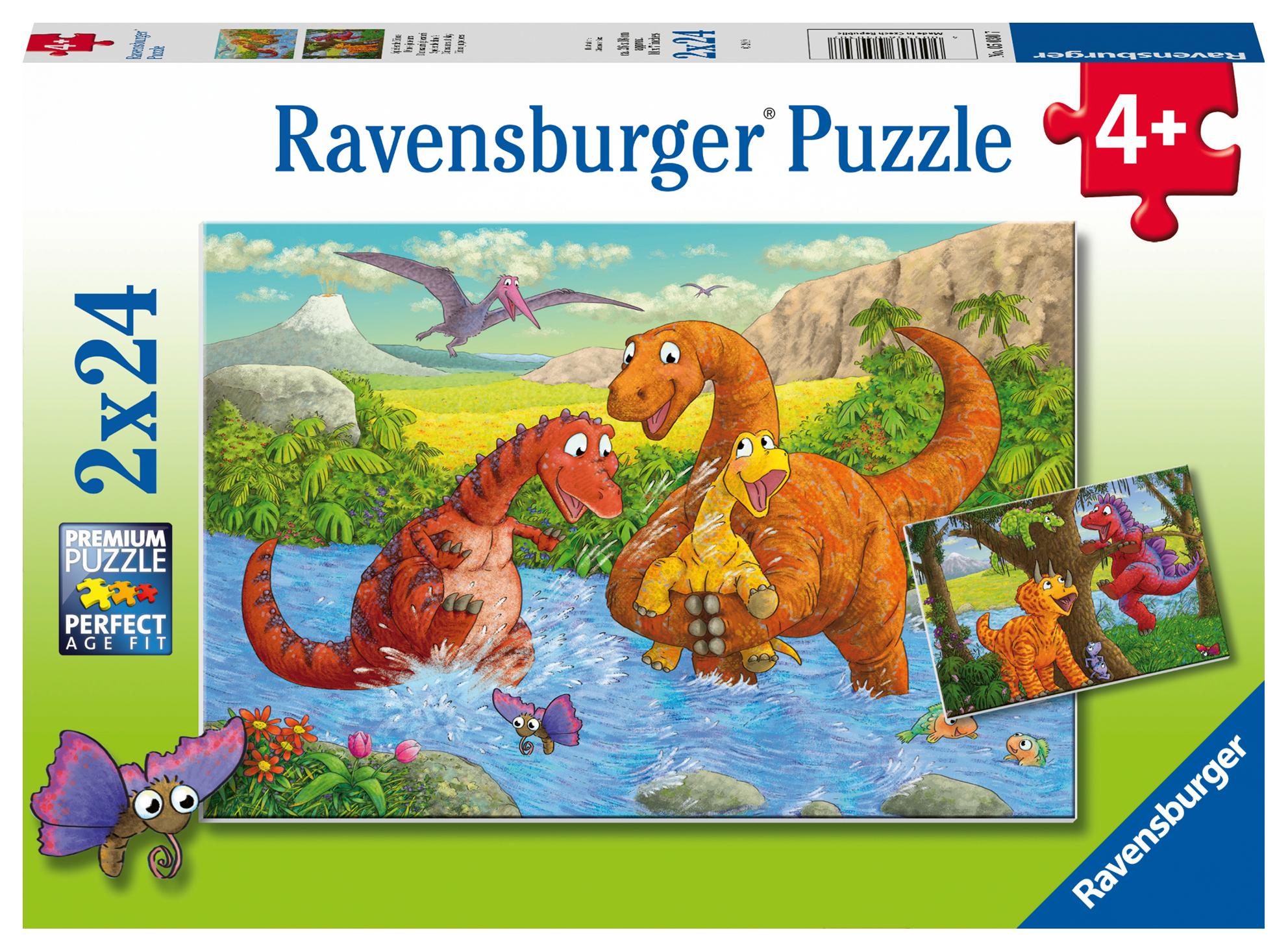 Ravensburger pusle 2x24 tk Lõbusad dinosaurused