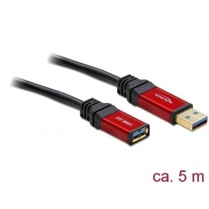 USB PIKENDUSKAABEL USB3.0 KAABEL A - A 5.0M, KULLATUD METALL KESTAGA, PREMIUM