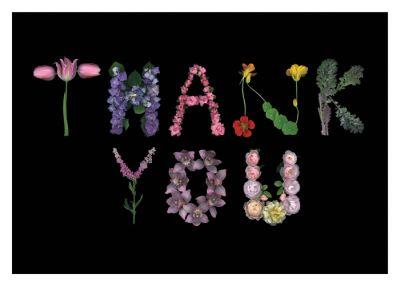 Õnnitluskaart Thank You Flowers