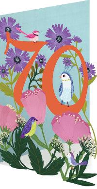 Õnnitluskaart 70 Birds & Flowers