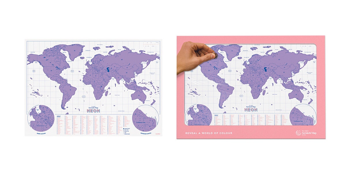 Kraabitav maakaart Purple, A3