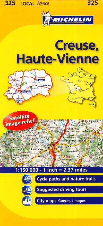 Michelin Map: Creuse, Haute-Vienne