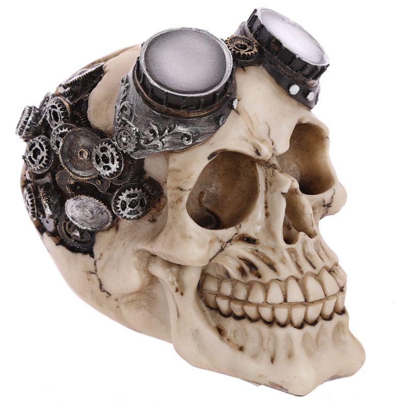 Dekoratiivkuju Steampunk Skull with Goggles