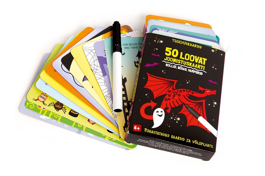 TEGEVUSKAARDID 50 LOOVAT JOONISTUSKAARTI. KOLLID,NÕIAD, VAMPIIRID