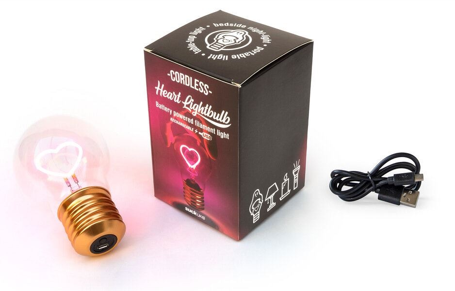 Öölamp Cordless Heart Bulb