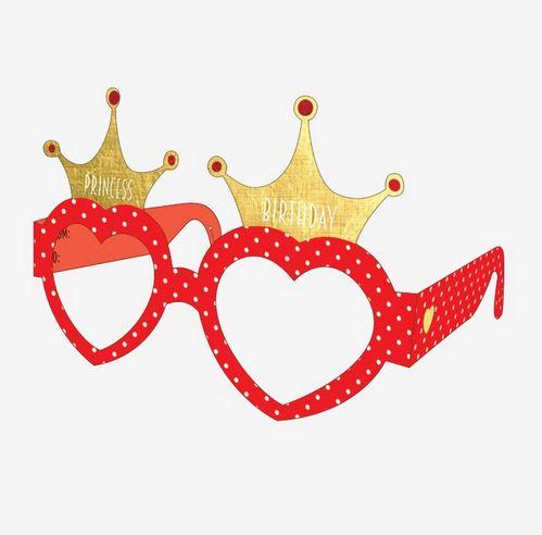 Õnnitluskaart 3D Party - Eyeglasses Hearts