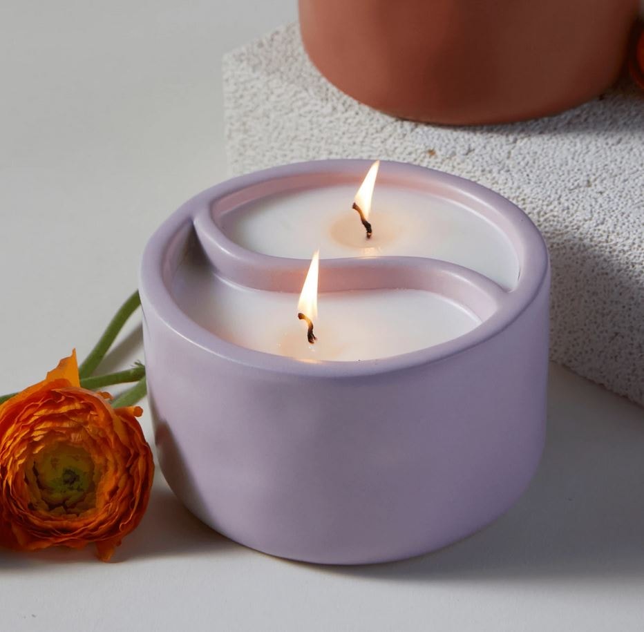 Paddywax küünal Yin Yang, Vetiver Cardamom & Eucalyptus, lavender purple, 311g