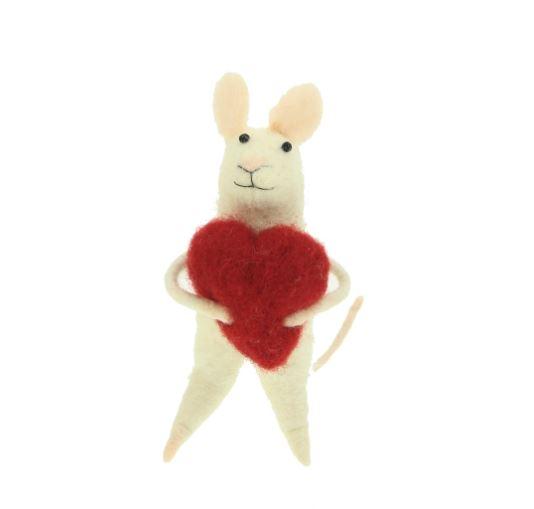 Vildist hiir Mouse with heart standing