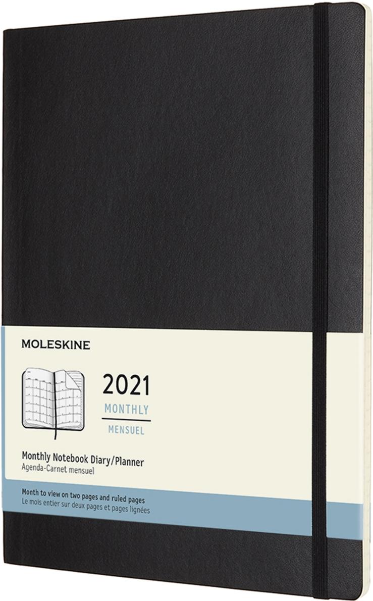 2021 Moleskine 12M Monthly Diary Xl, Black