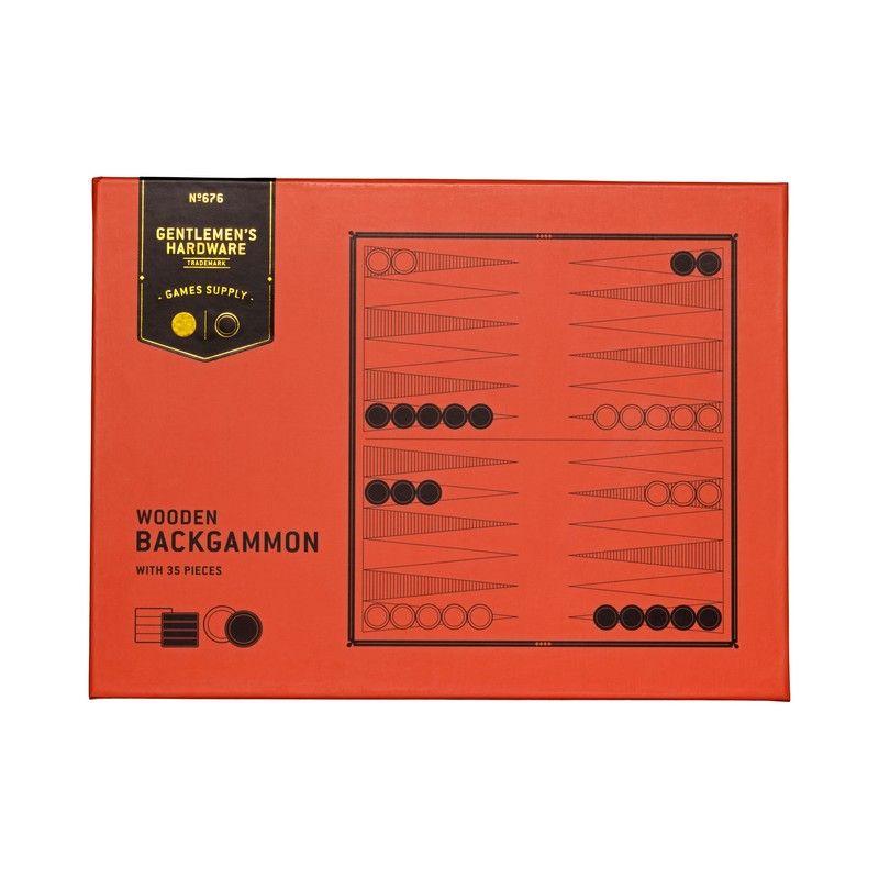 Gentlemen's Hardware lauamäng Backgammon, Acacia Wood
