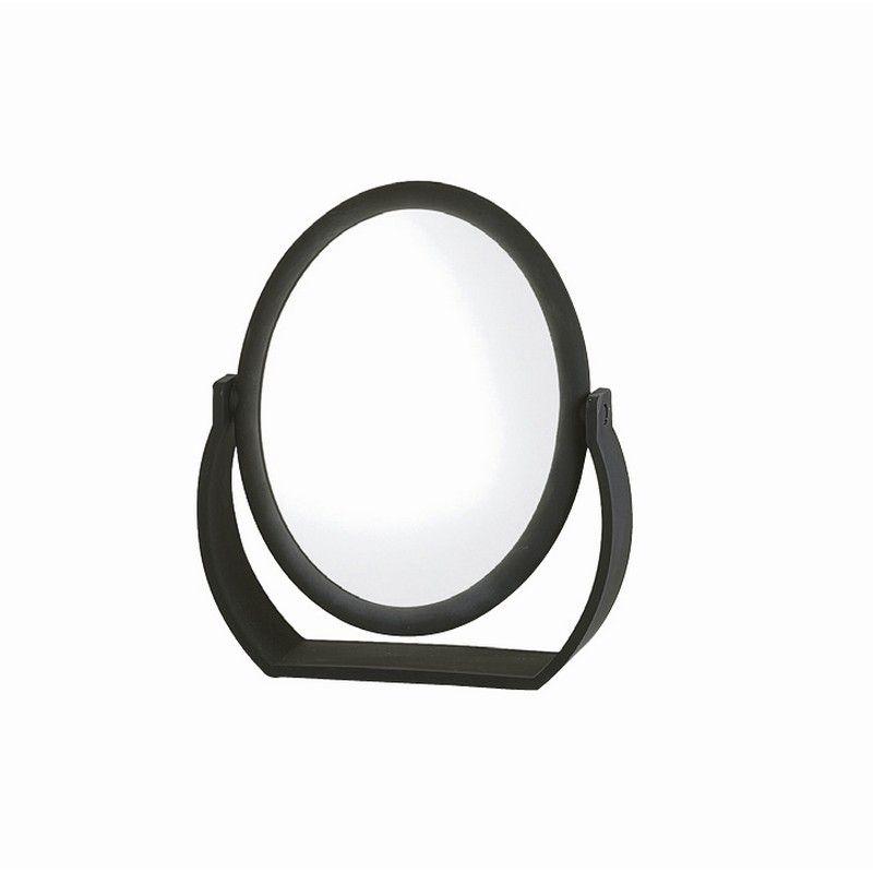 Meigipeegel Oval Soft Feel, Black, 19 X 16cm