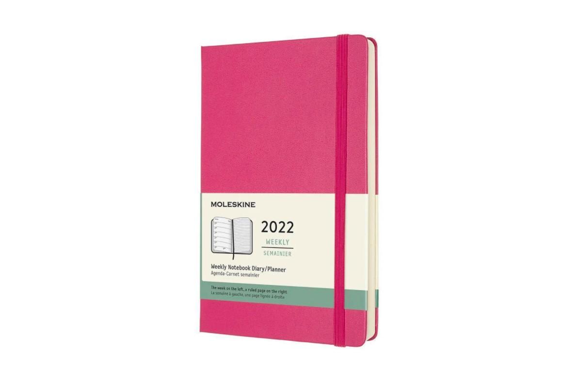 Moleskine 12M (2022) Weekly Notebook Large, BougaiNVILLEA PINK