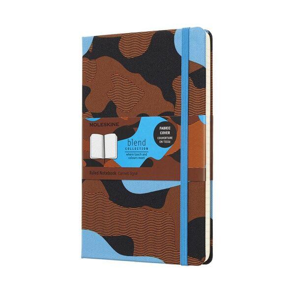 MOLESKINE LIMITED COLLECTION NOTEBOOK BLEND 18 LARGE RULED CAMOUFLAGE BLUE