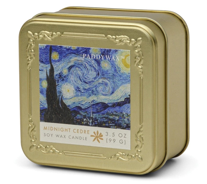 Paddywax Lõhnaküünal Impressionist Metallkarbis Van Gogh, Midnight Cedre, 99g
