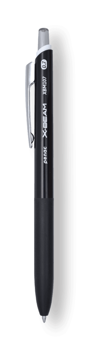 Pastapliiats Penac X-Beam XBM107 0,7mm, must,klõpsuga,metall klamber