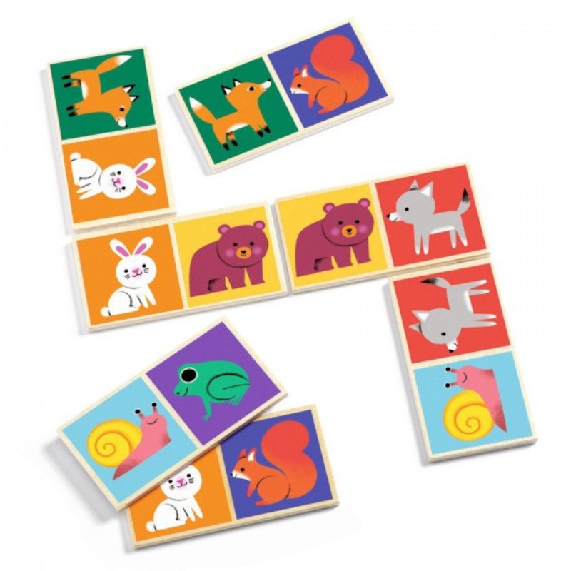 Puidust doomino Metsaloomad