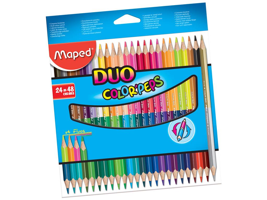 Värvipliiats ColorPeps Duo 24tk.=48tk., Maped