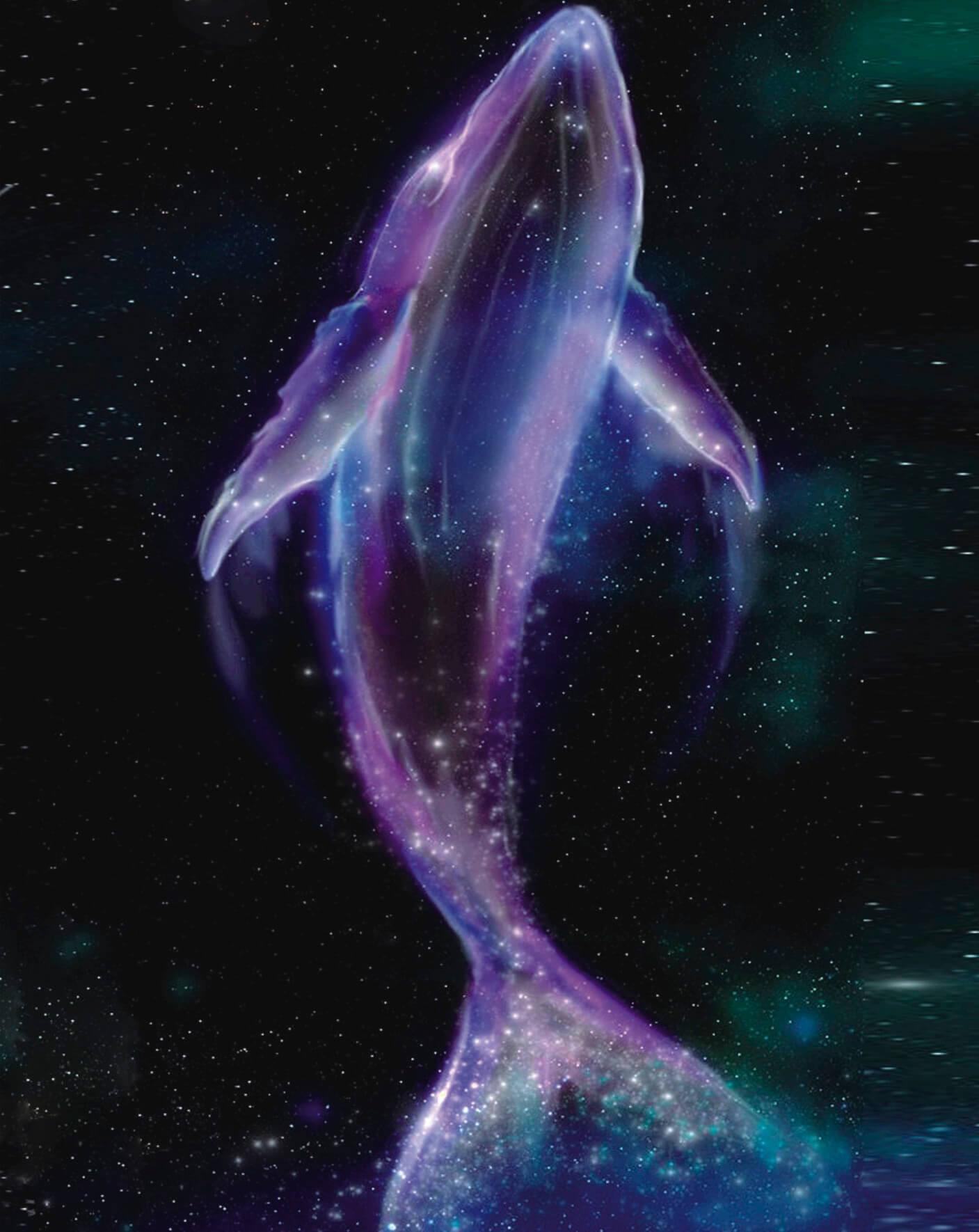 Teemantmosaiigi komplekt 40x50 cm. "Space Whale"