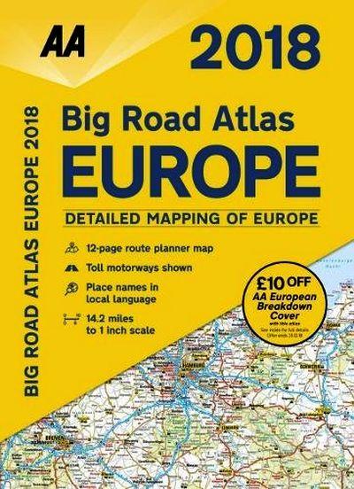 Aa Big Road Atlas Europe 2018