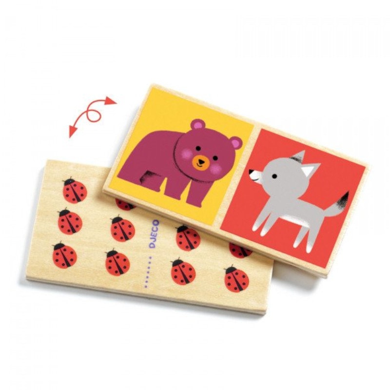 Puidust doomino Metsaloomad