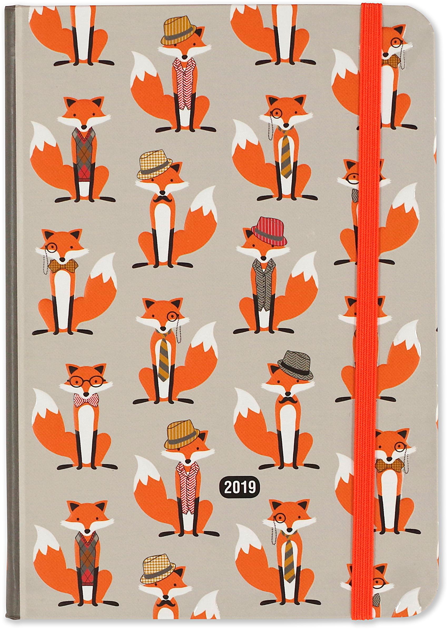 2019 Kalendermärkmik Dapper Foxes 16-Month