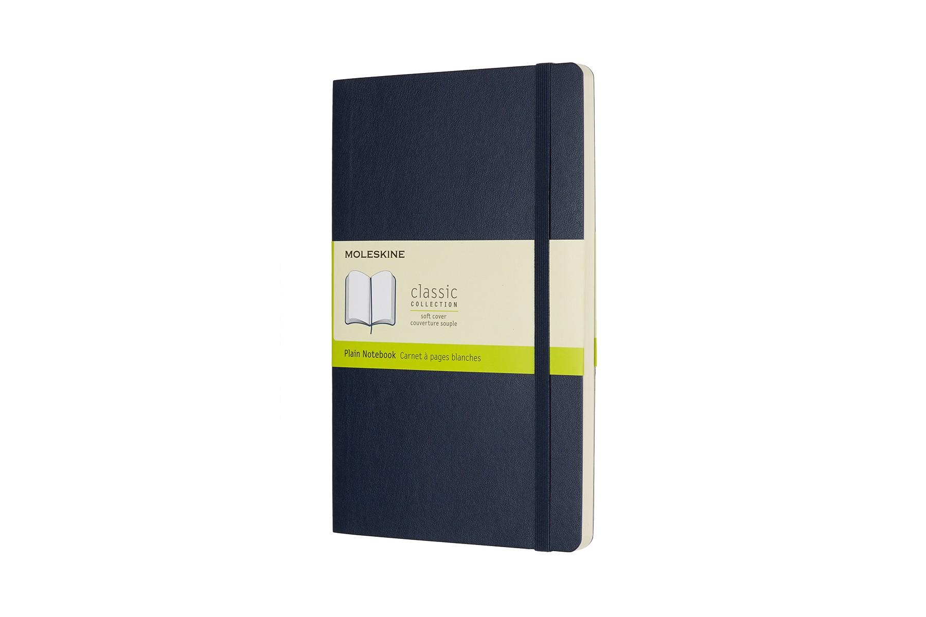 Moleskine Notebook Large Plain, Sapphire Blue, SofT COVER