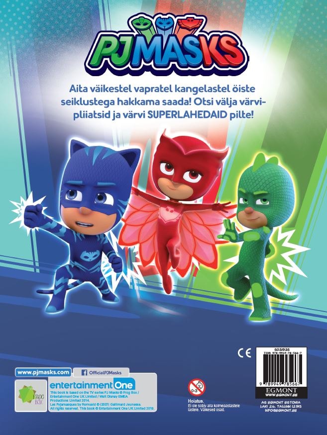 PJ MASKS. ELAGU SUPERKANGELASED! SUUR VÄRVIMISRAAMAAT