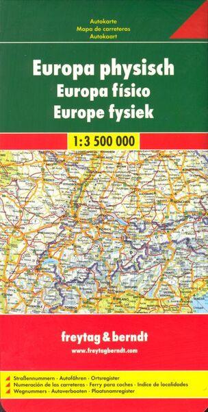 EUROPE ROAD MAP PHYSICAL 1:3 500 000