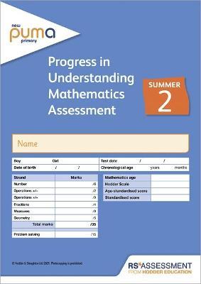New PUMA Test 2, Summer PK10 (Progress in Understanding Mathematics Assessment)