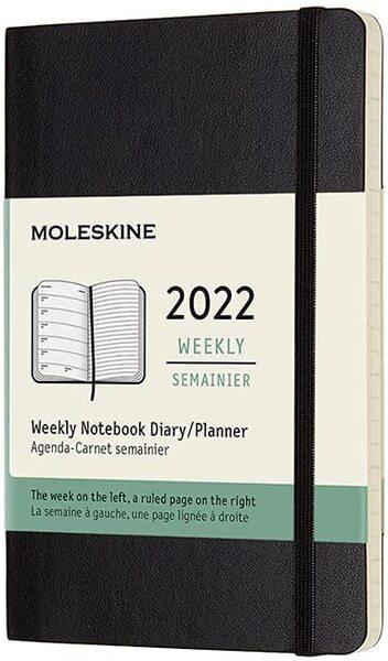 MOLESKINE 12M (2022) WEEKLY NOTEBOOK POCKET, BLACK