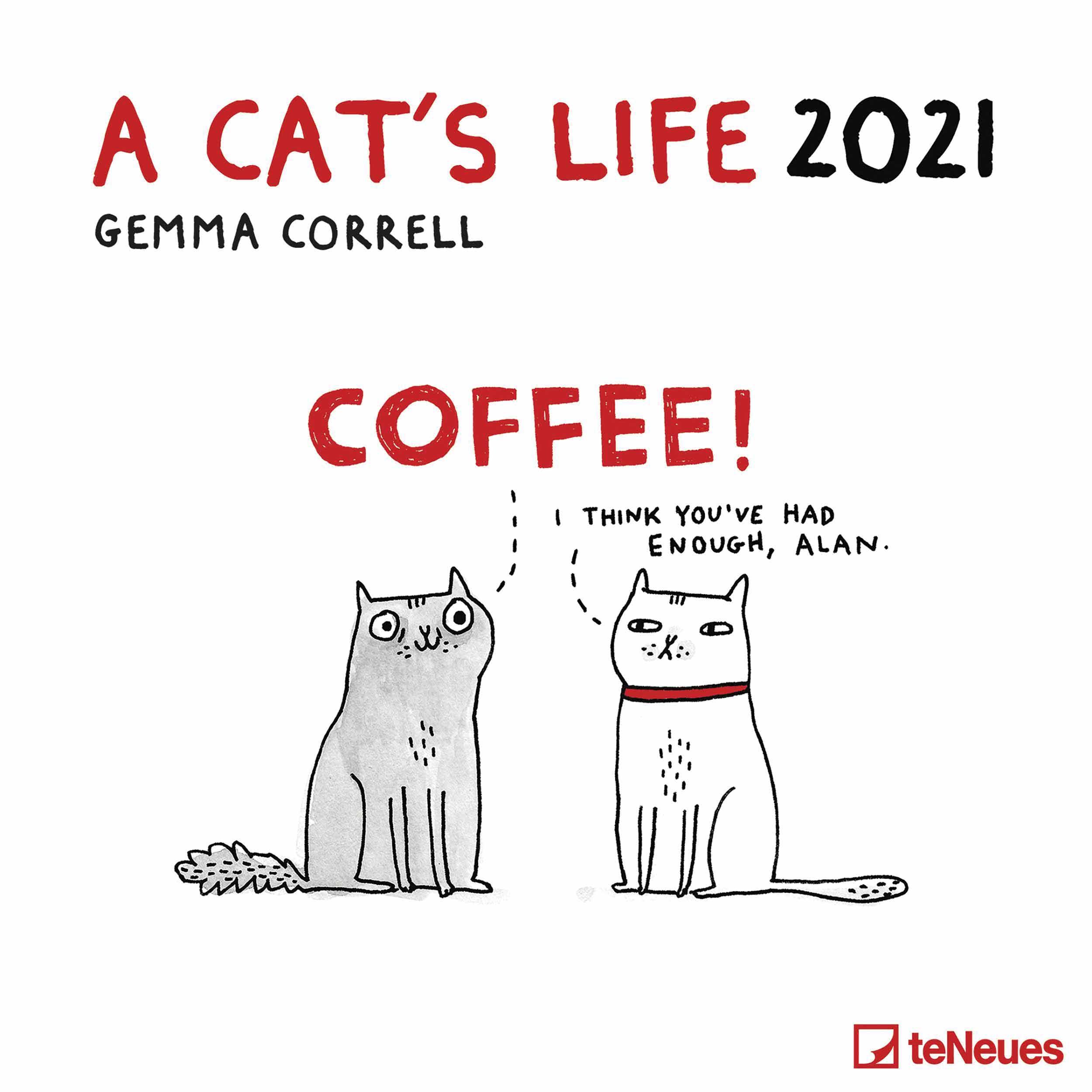 2021 Seinakalender A Cat's Life, 30X30cm